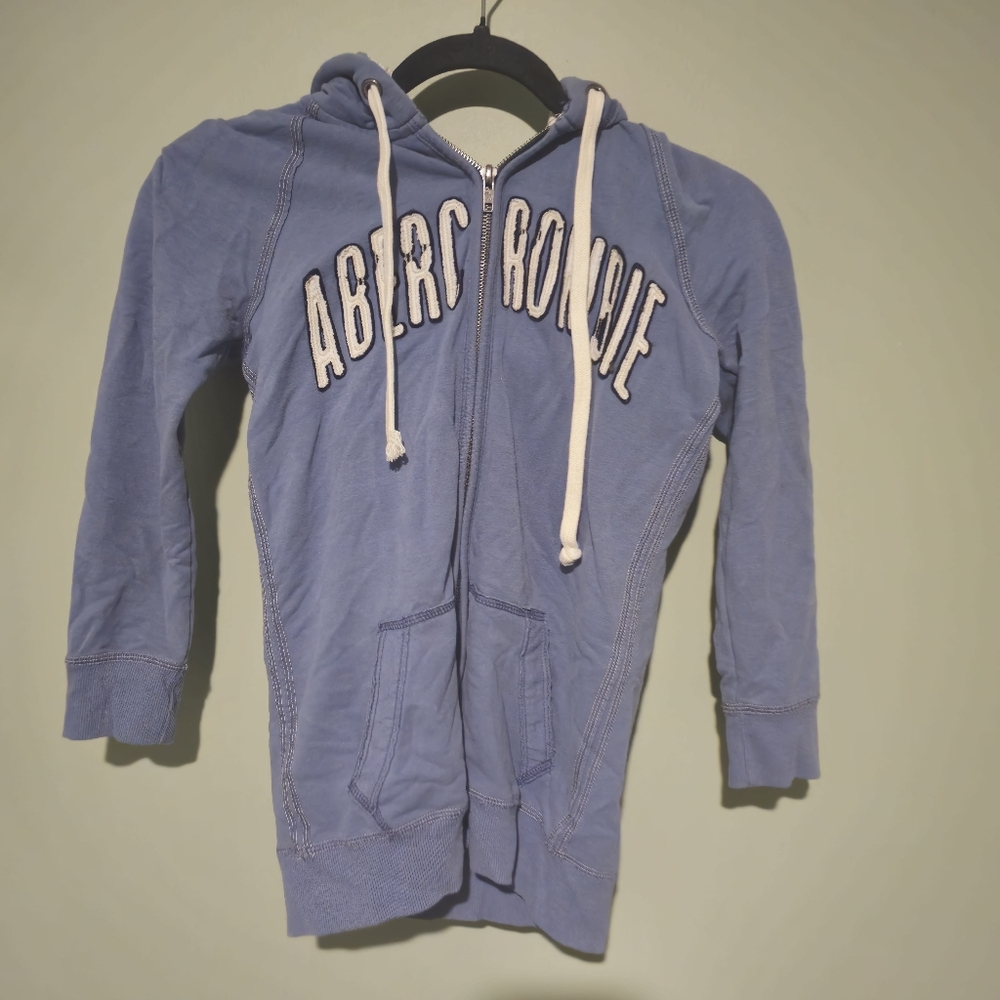 Y2k abercrombie and Fitch zip up hoodie size small